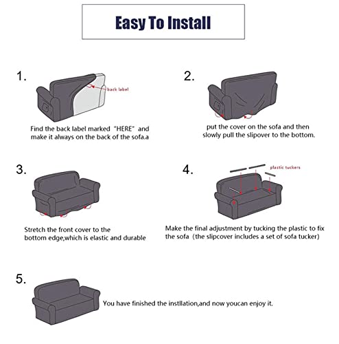 Stretch Sofa Covers Printed Universal Couch Covers Soft Durable Furniture Protector 4 Seater N47513