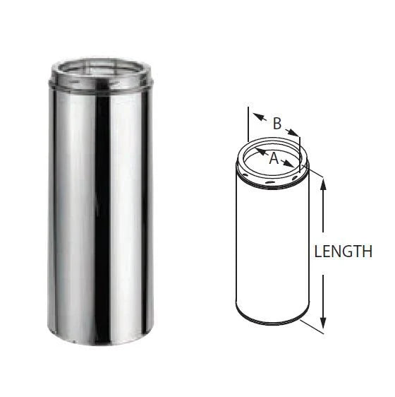 7-Inch x 48-inch Galvalume Chimney Pipe V5172