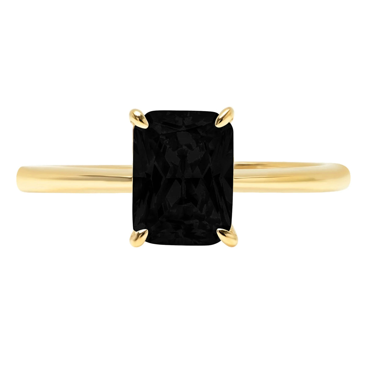 18K Yellow Gold Solitaire Ring SZ 6.75 D257556