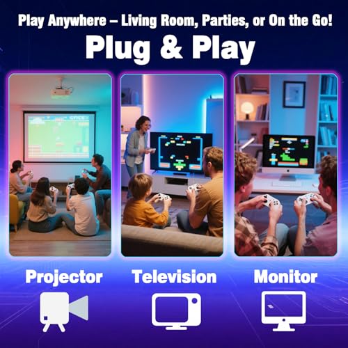 Retro Gaming Console with 40000+ Games, Dual 2.4G Controllers (64G) Q4059