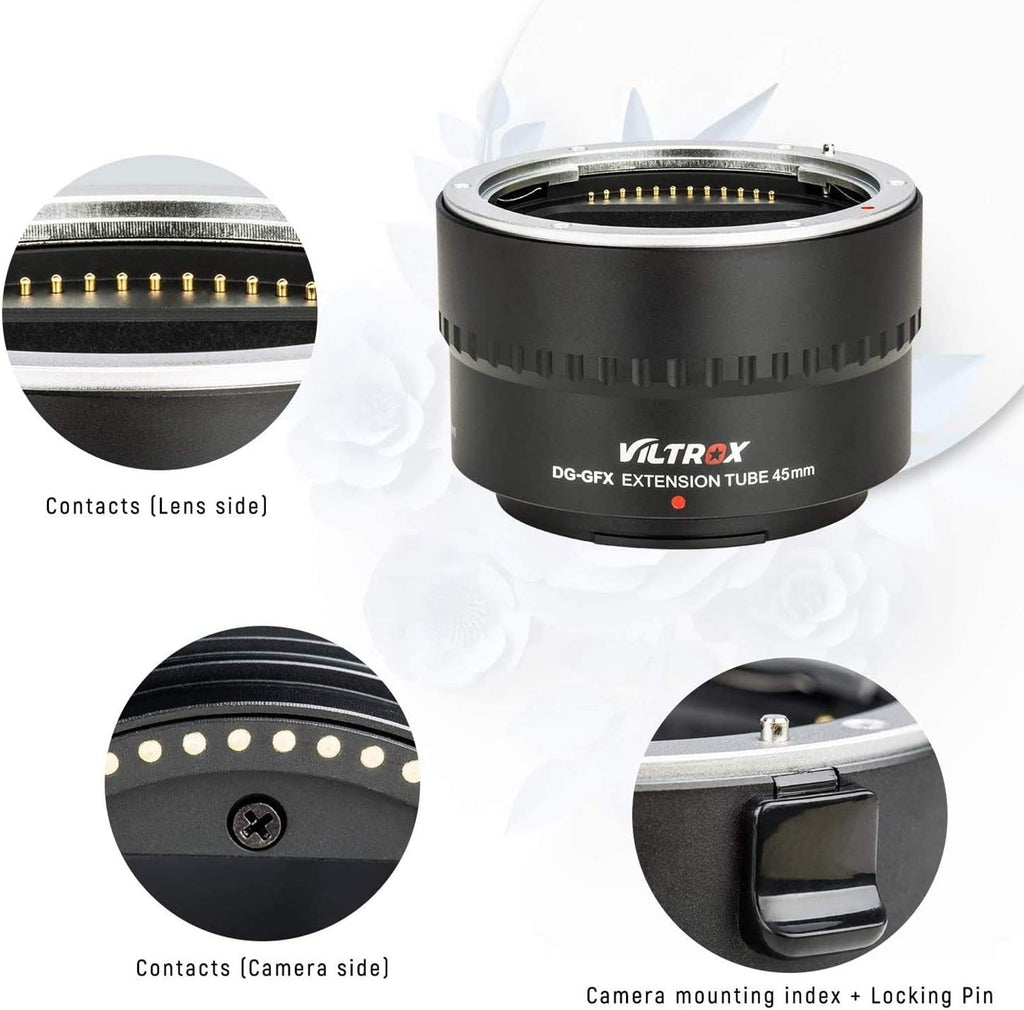 Macro Lens Extension Tube 45mm Auto-Focus Adapter Ring for Fuji G-Mount Medium Format Camera M78098