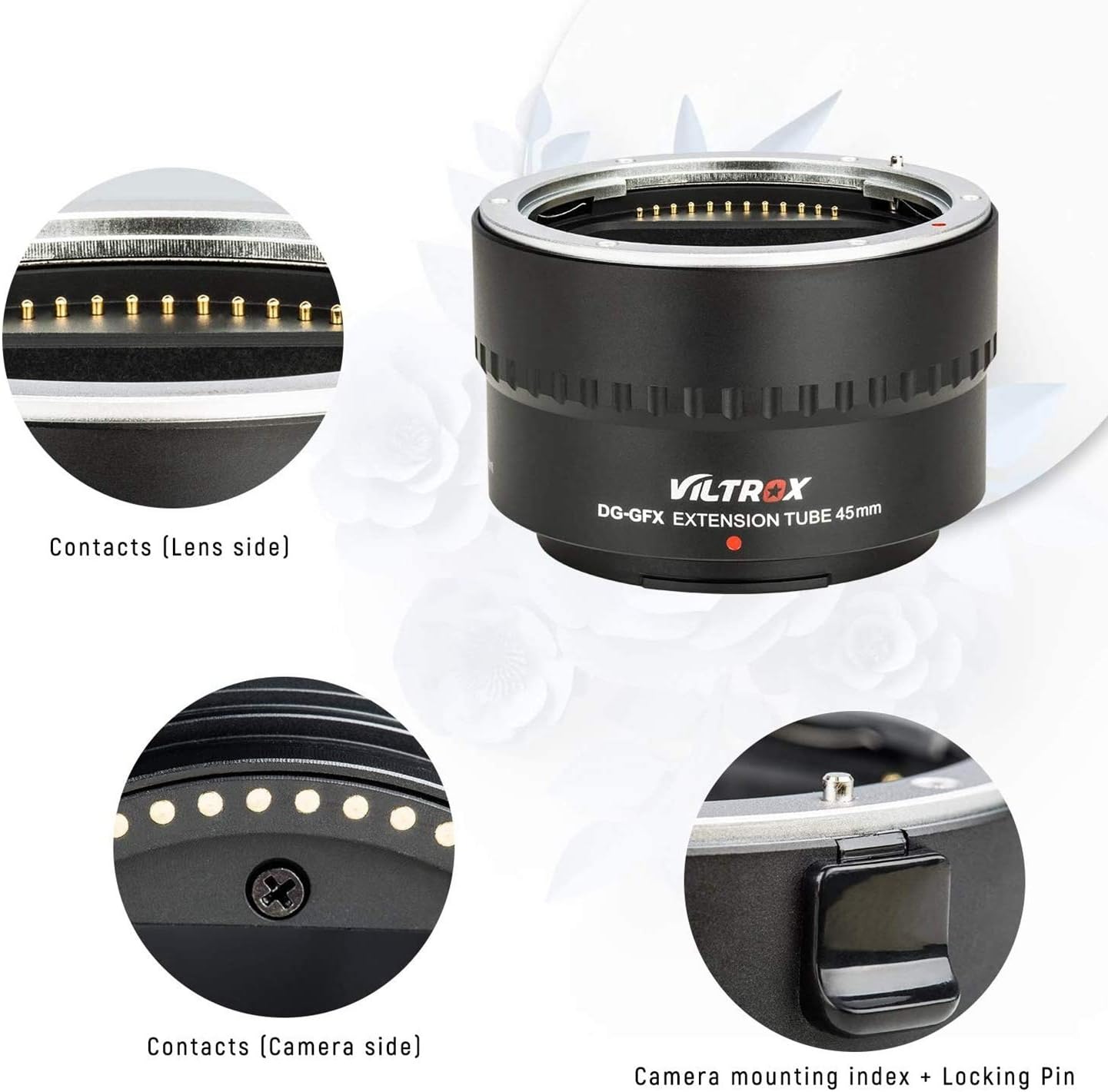 Macro Lens Extension Tube 45mm Auto-Focus Adapter Ring for Fuji G-Mount Medium Format Camera M78098