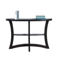 Dark Taupe Half Moon Hall Console Accent Table Z18847