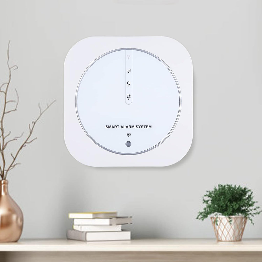 WiFi Door Alarm System, 8-Piece Kit with Hub Station, 5 Sensors, 2 Remotes Q303