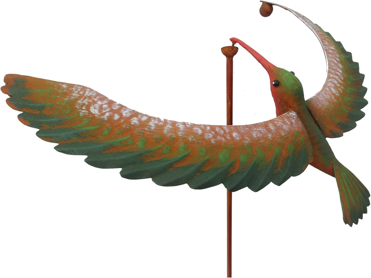 Rustic Metal Balancing Stake, Green Y50447