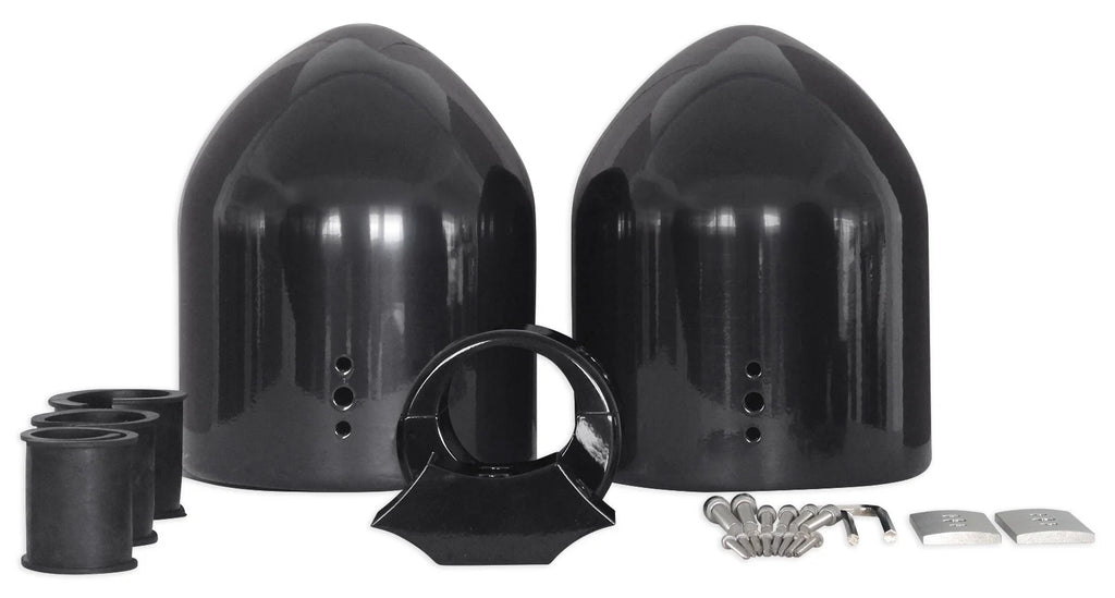 Dual 6.5" Black Aluminum Wakeboard Tower Speaker Pods with Cover L52303