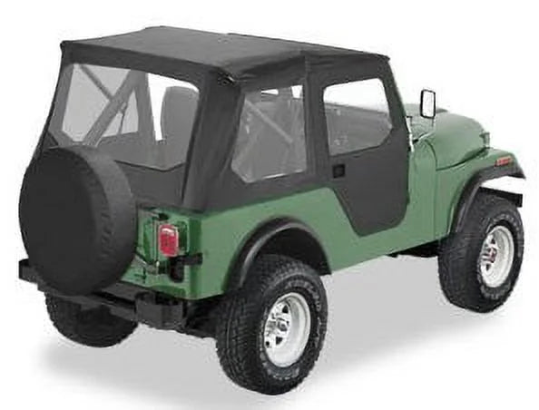 Black Soft Top with Clear Windows and One-Piece Doors Y33124