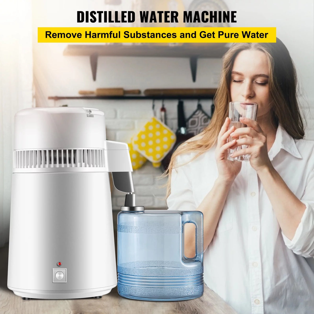 White 1.1 Gal Pure Water Distiller O382