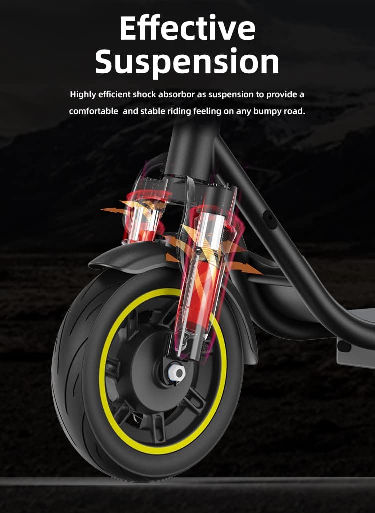 Electric Scooter Adults 500w Motor 25MPH 25 Miles 10" Tires Folding A867