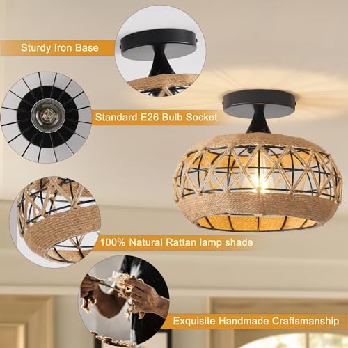 13" Flush Mount Natural Capiz Shell Ceiling Light 3 Light Mini Chandelier Gold Crystal R632963