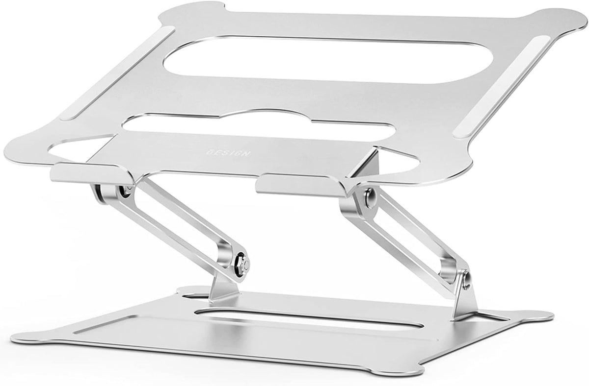 Aluminum Laptop Stand, Ergonomic Adjustable Notebook Stand, Silver P939