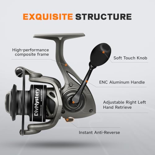 Taupe Spinning Reel, 9+1 Ball Bearings, 22lbs Max Drag, 5.2:1 Gear Ratio X18993