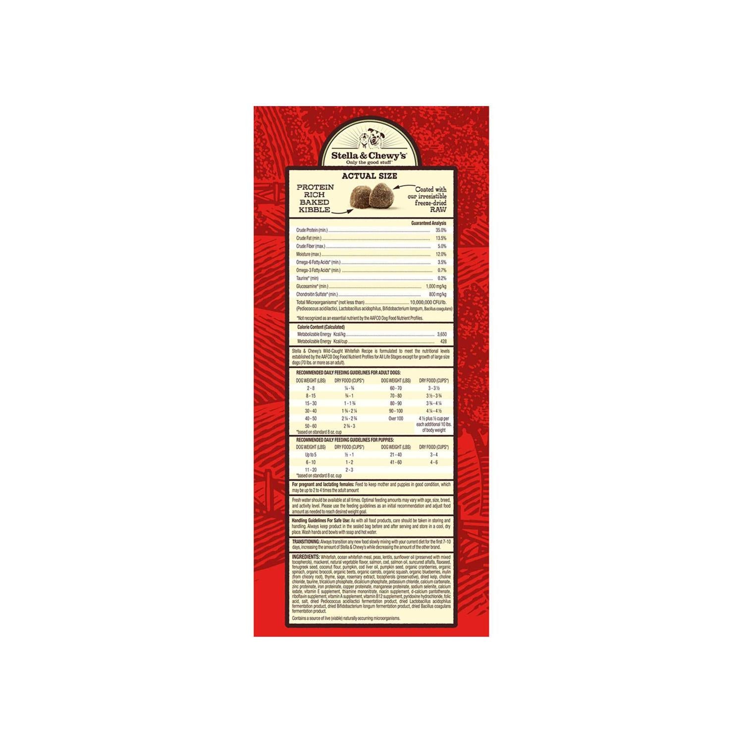 Raw Coated Dog Kibble Wild Caught Whitefish O764