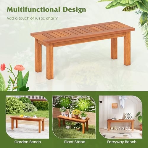Wooden Plant Stand with Teak Oil Finish X145671
