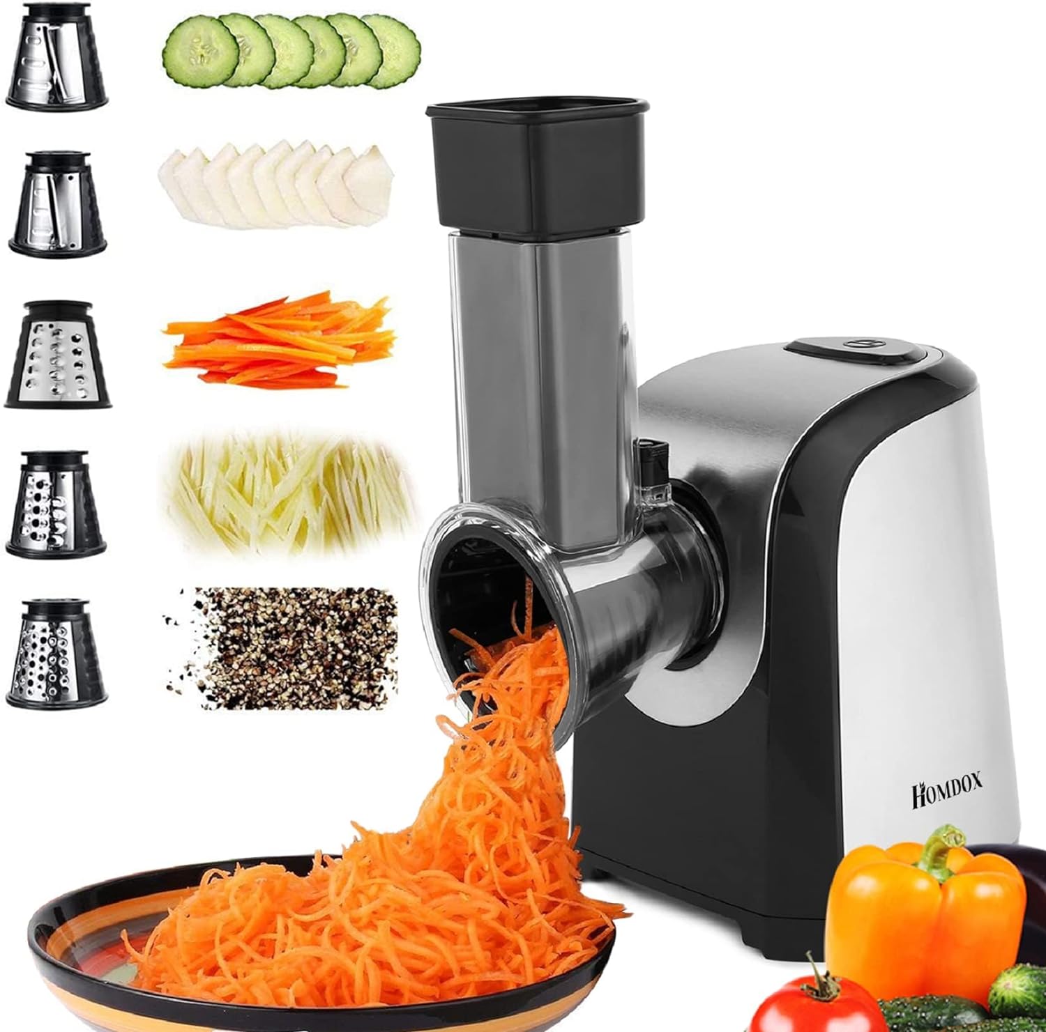150W Electric Cheese Grater with 5 Attachments C5655