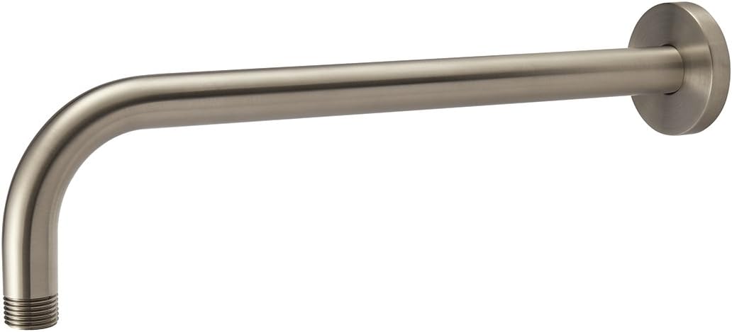 Polished Chrome Wall-Mounted Shower Arm and Flange, 16-Inch, Pack of 2 O345