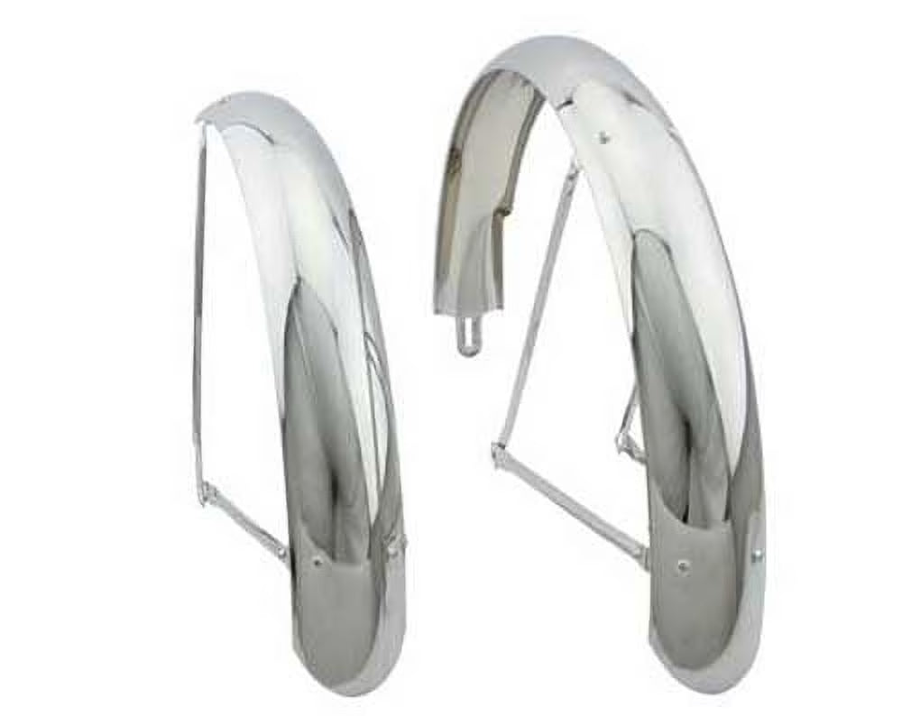 24" Chrome Adjustable Balloon Fender Set U381666