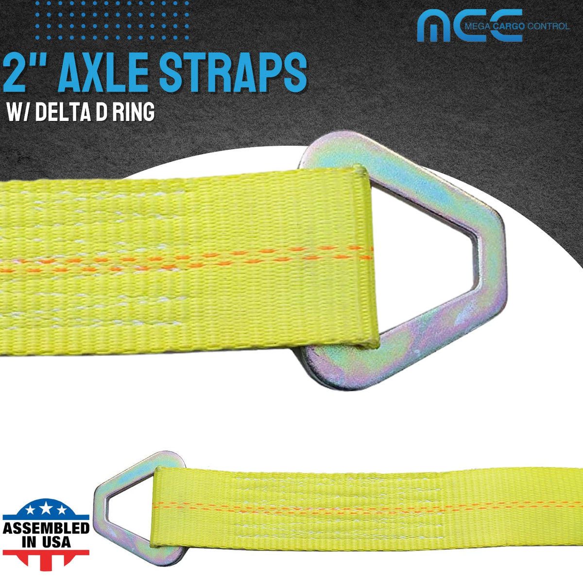 2” x 60” Yellow Axle Tie-Down Straps (2-Pack) B57652