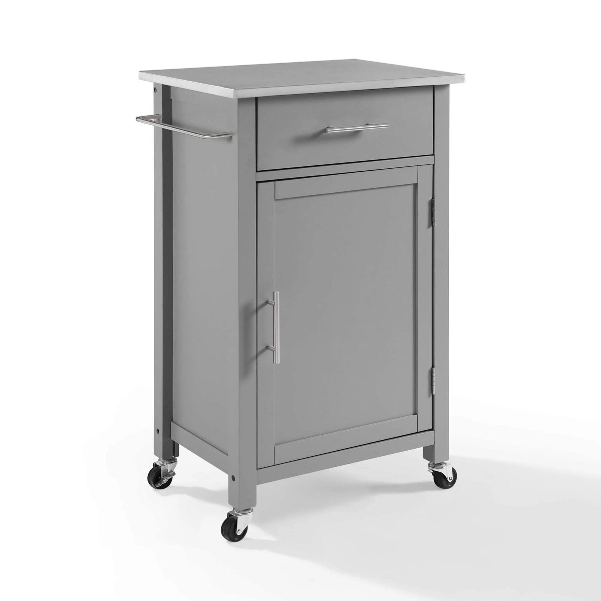Gray Stainless Steel Top Kitchen Island Cart J121