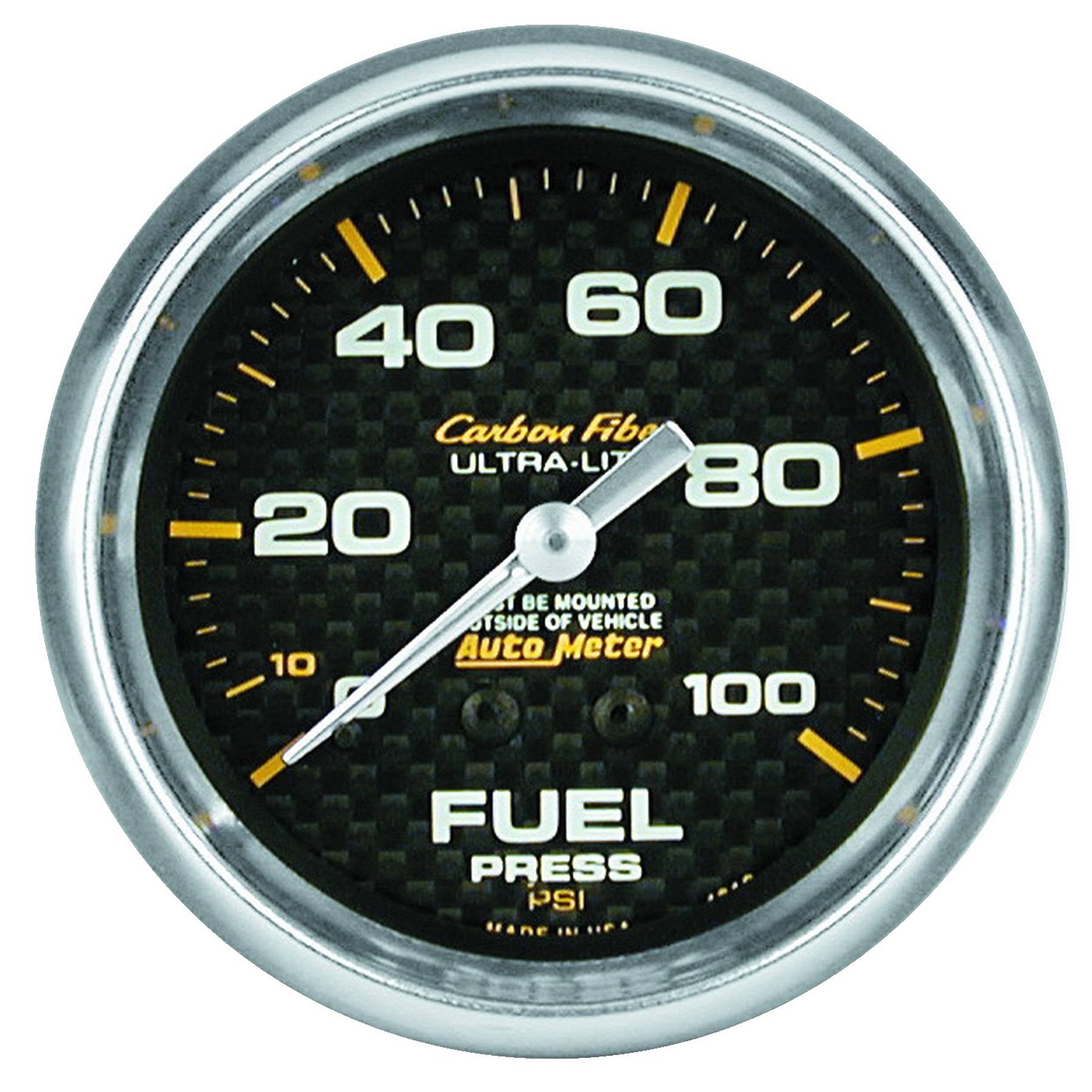 Carbon Fiber Mechanical Fuel Pressure Gauge Y10930