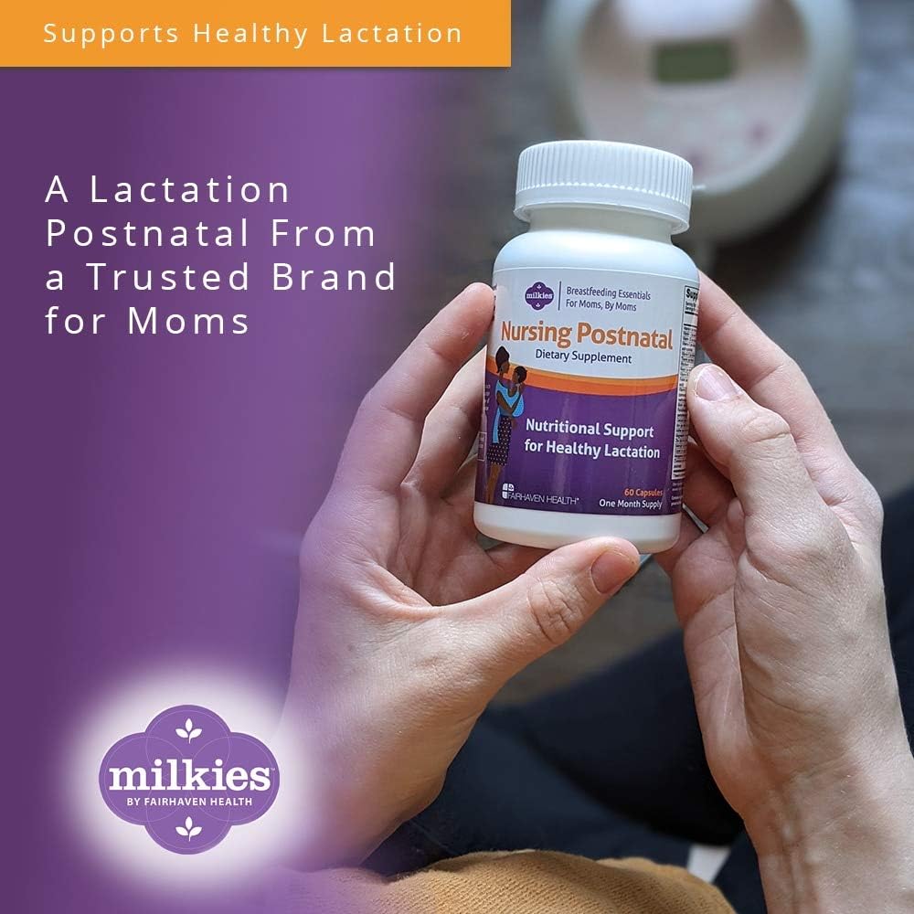 Nursing Postnatal Vegetarian Supplement with Vitamin D and B, Gluten and Dairy Free - 1 Month Supply V70194