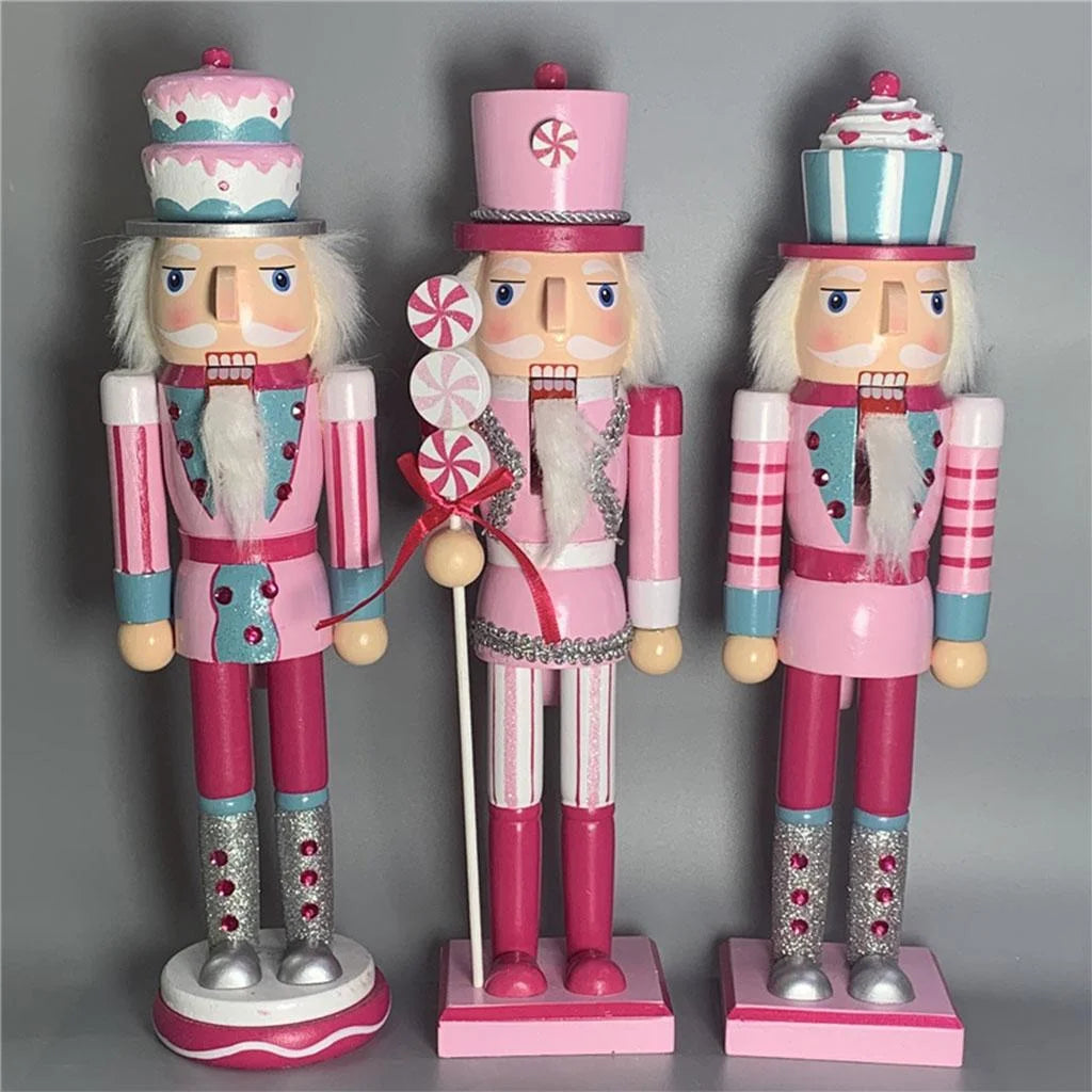 35cm Wood Standing Nutcracker Soldier Figures Model Doll U45404