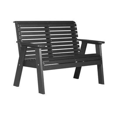 Black Plastic Park Bench M272