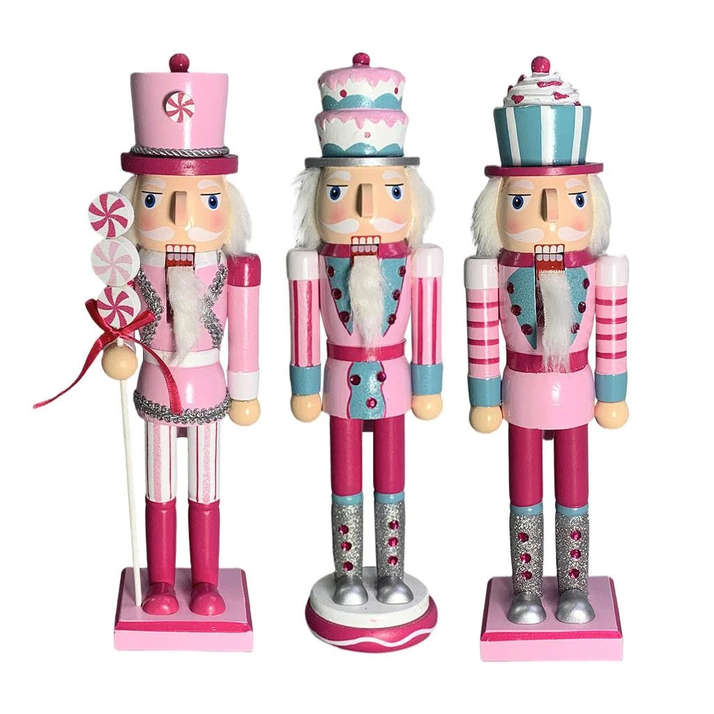 35cm Wood Standing Nutcracker Soldier Figures Model Doll U45404