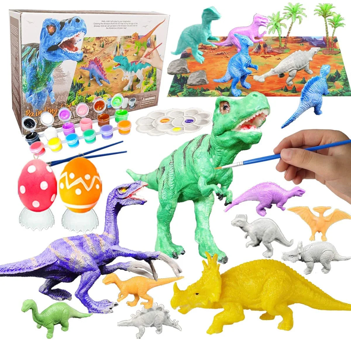 Kids Dinosaur Painting Kit with Play Mat O209232