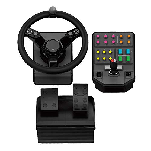 Steering Wheel Controller with Pedals and Side Panel for PC H82649