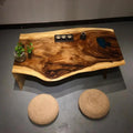 Live Edge Wooden Table (60 x 30 Inches, 16.5 Inches Tall) F612