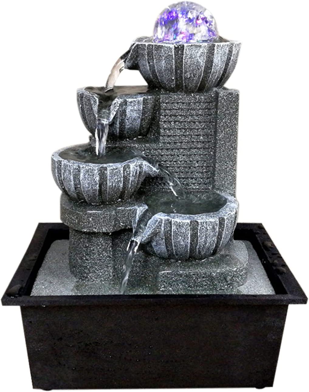 Feng Shui Table Top Water Feature with LED Lights U7739