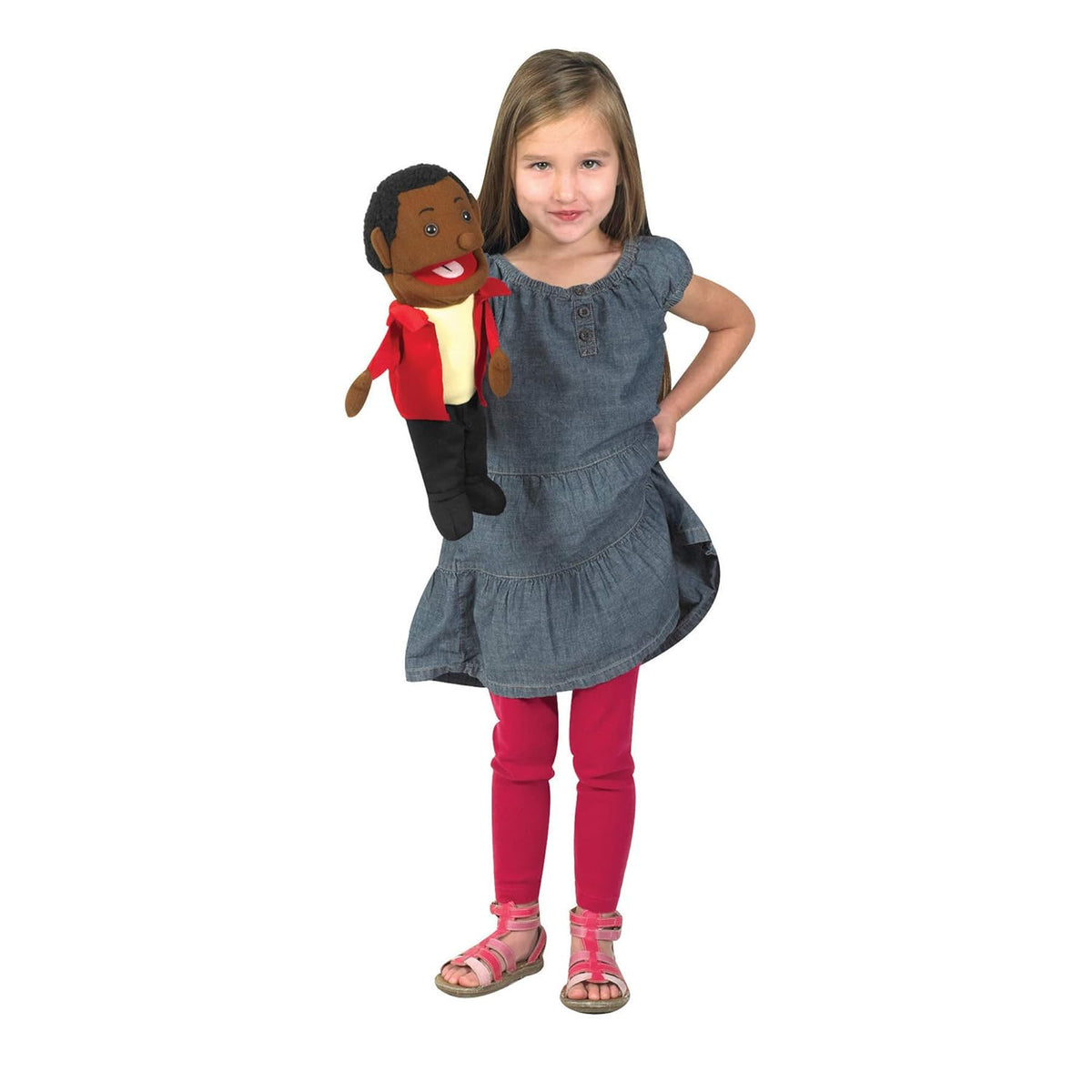 15 Ethnic Children Puppets with Movable Mouths, Set of 6 I642549