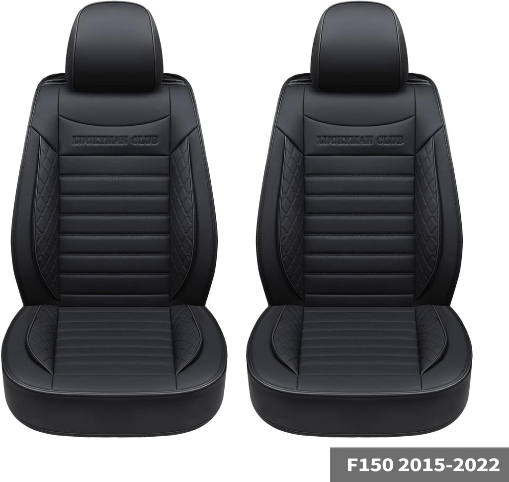 F150 Crew Cab Faux Leather Seat Covers Black & Red X979