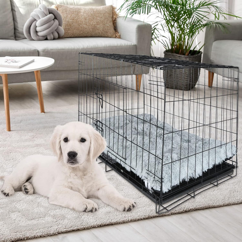 XL Plush Faux Fur Dog Bed with Waterproof Non-Slip Bottom P915