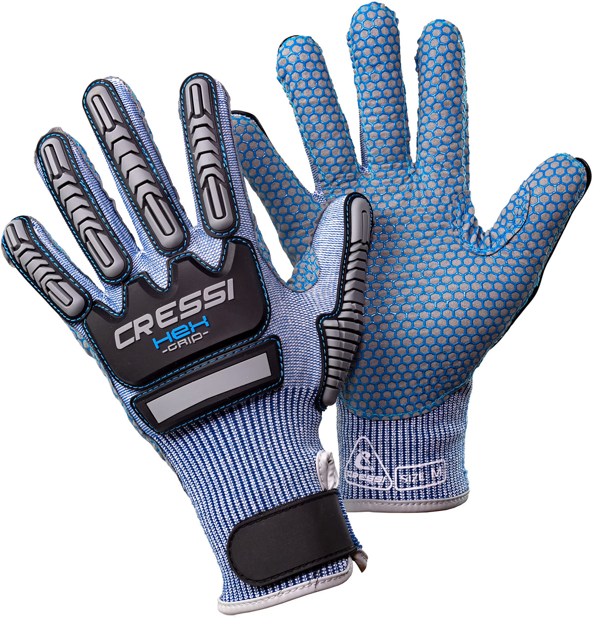 Blue Medium Hex Grip Gloves N318909