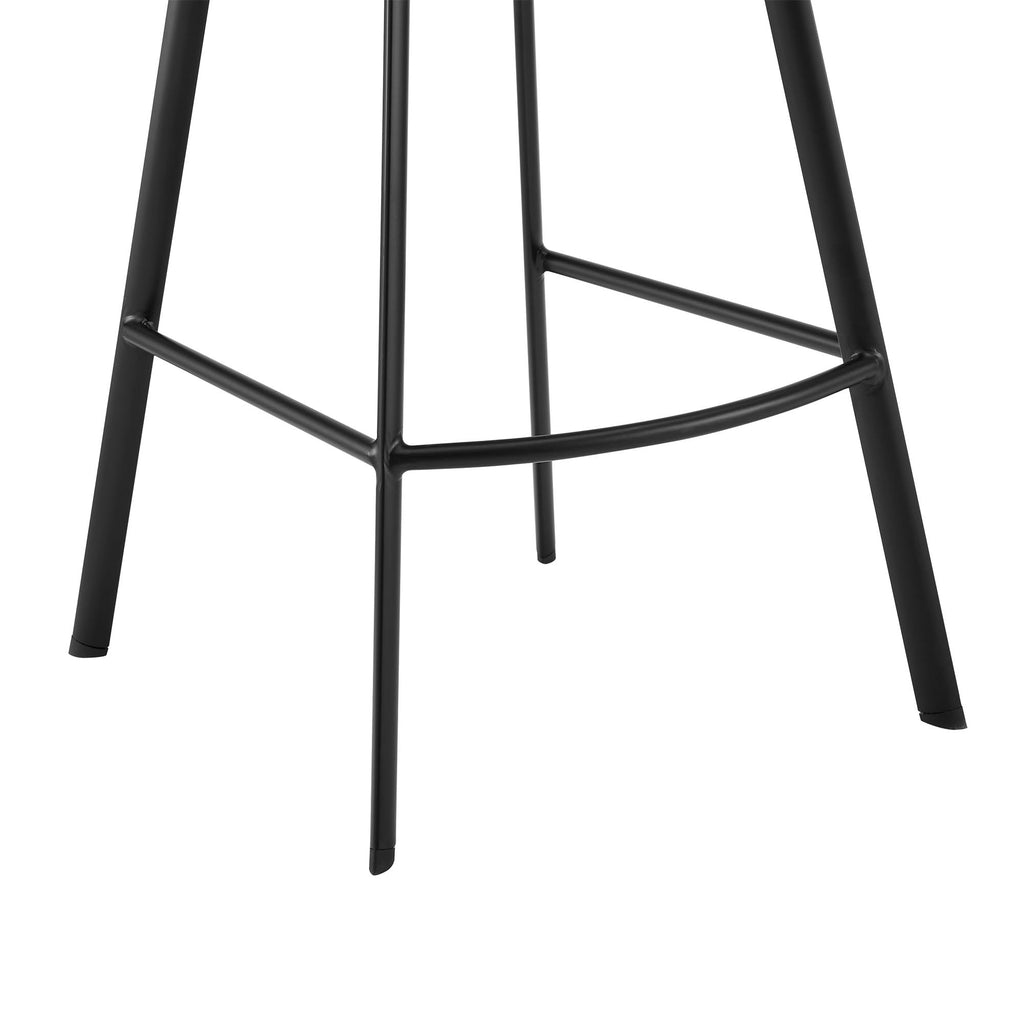 Black and Gray Metal and Faux Leather Swivel Bar Stool F433