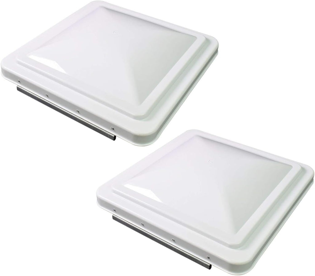 14 White RV Roof Vent Lid Cover 2 Pack J82394
