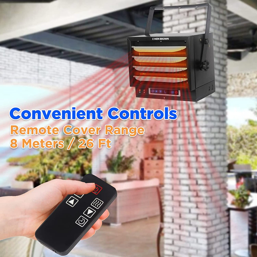 7500W Digital Fan Forced Ceiling Mount Heater with Remote and Digital Thermostat R2683