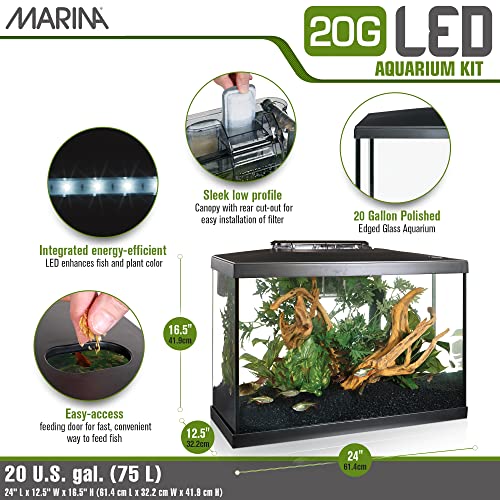 5 Gallon LED Aquarium Kit N7747