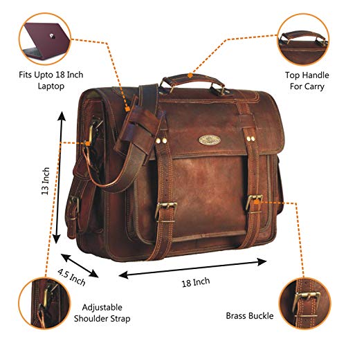 Full Grain Leather Messenger Bag O9579