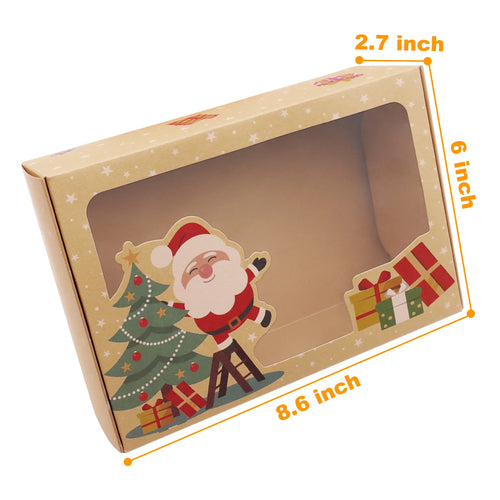 12 Pack Christmas Cookie Boxes with Window V75364