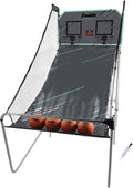 Dual Shot Indoor Mini Basketball Hoop Electronic Basketball Game with 4 Mini Basketballs O429878