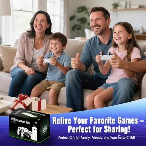 Retro Gaming Console with 40000+ Games, Dual 2.4G Controllers (64G) Q4059