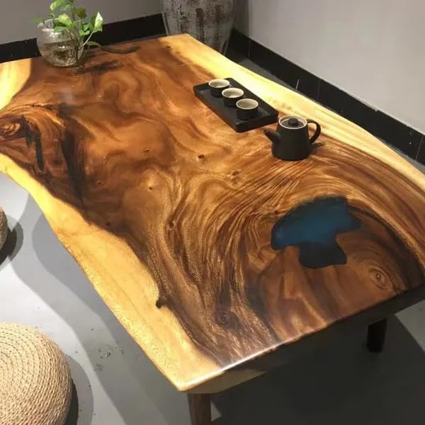 Live Edge Wooden Table (60 x 30 Inches, 16.5 Inches Tall) F612