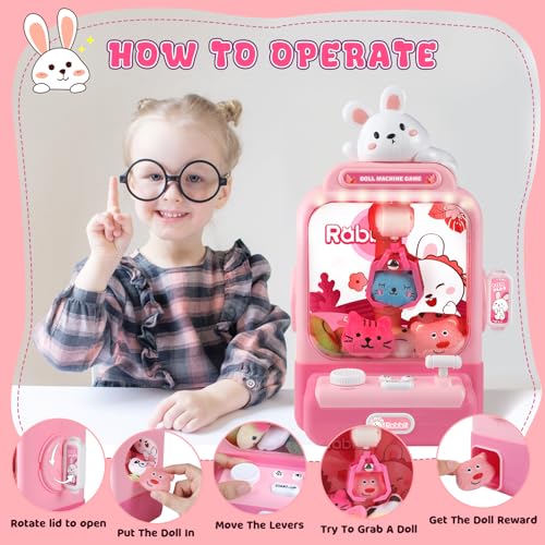 Mini Electronic Arcade Claw Machine with Lights Sound S11134