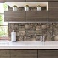 Textured Wood Timber Brown Floor and Wall Tile P15209