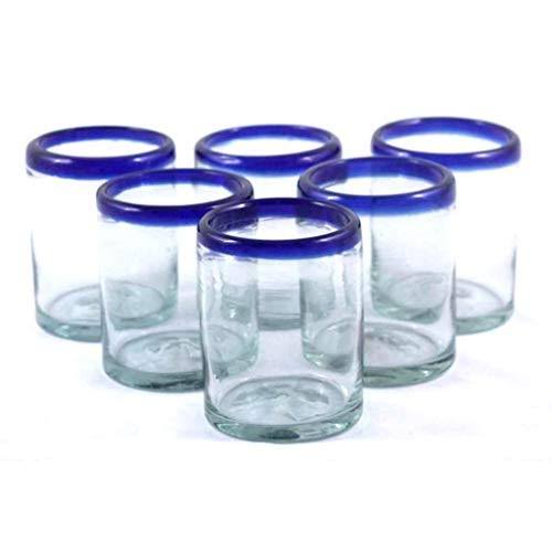Cobalt Blue Blown Glass Tumblers Set of 6 C2933