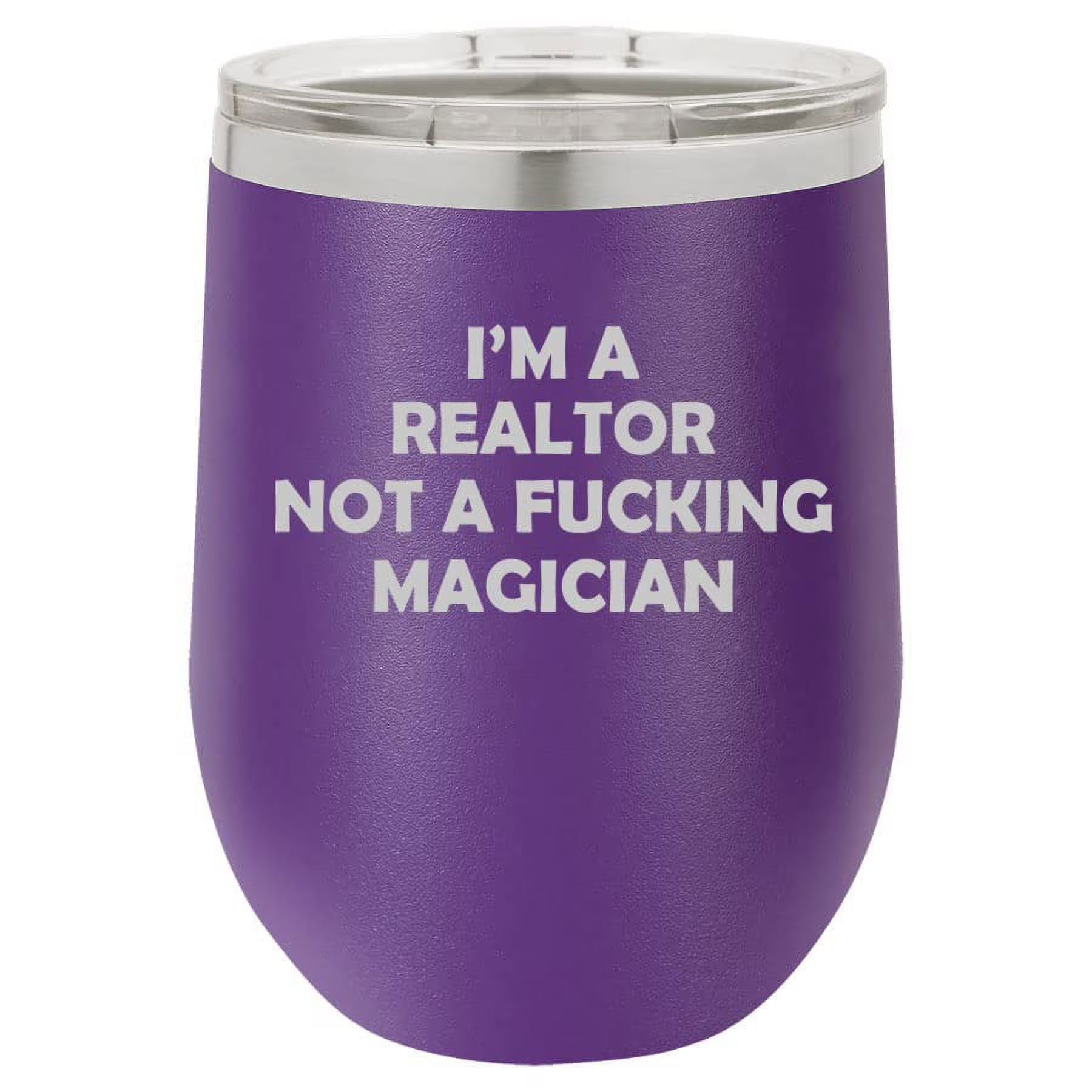 12 oz Double Wall Vacuum Insulated Stainless Steel Stemless Wine Tumbler Travel Mug With Lid X59476