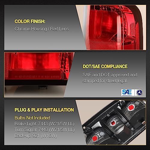 Red Clear Lens Tail Light Assembly for Chevy Colorado P79163